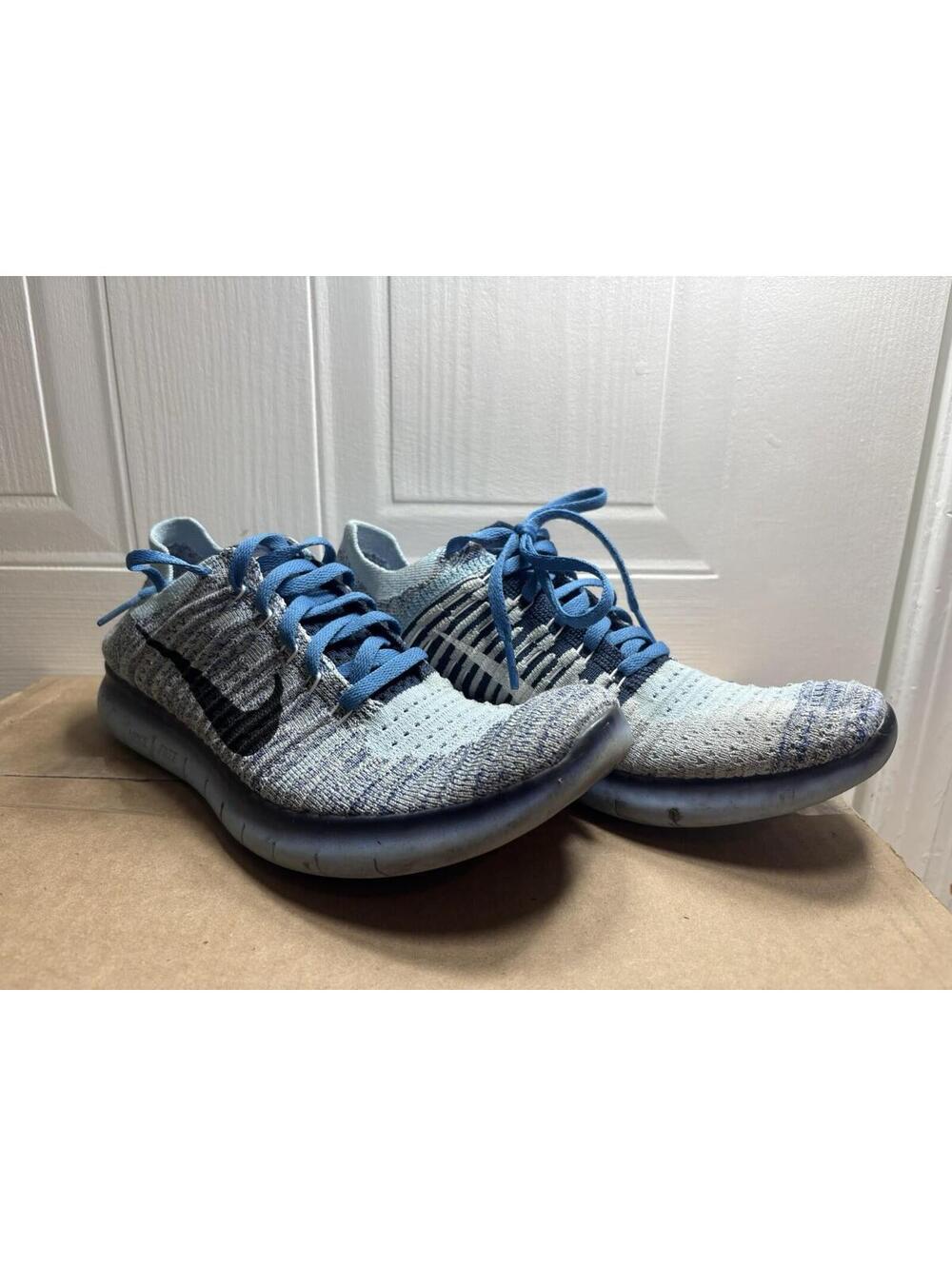 Nike Free RN Flyknit (GS) Youth's Size 7Y Running Shoes Blue